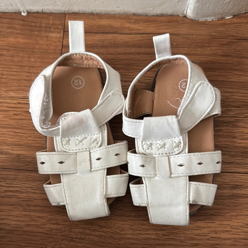 White Kids Sandals